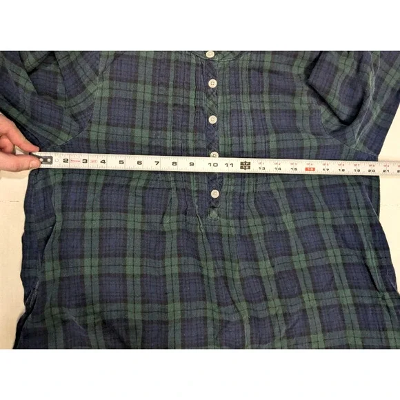 L.L. Bean Plaid Nightgown - Blue and Green - Picture 3 of 5